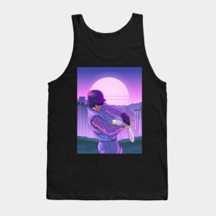 Anime Baseball Vaporwave Urban City 80s Tank Top